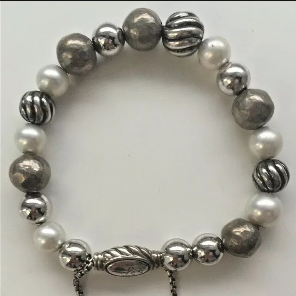 David Yurman Elements 952 Pearl Beaded Toggle Bracelet